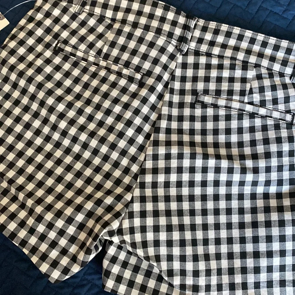 Black and white checkered pattern shorts from Anthropologie. - Picture 3 of 3